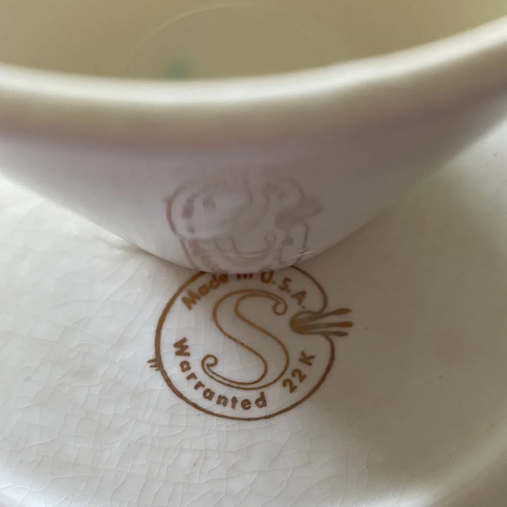 Vintage MCM Sabin Pink Roses Cake Stand! - Picture 6 of 8